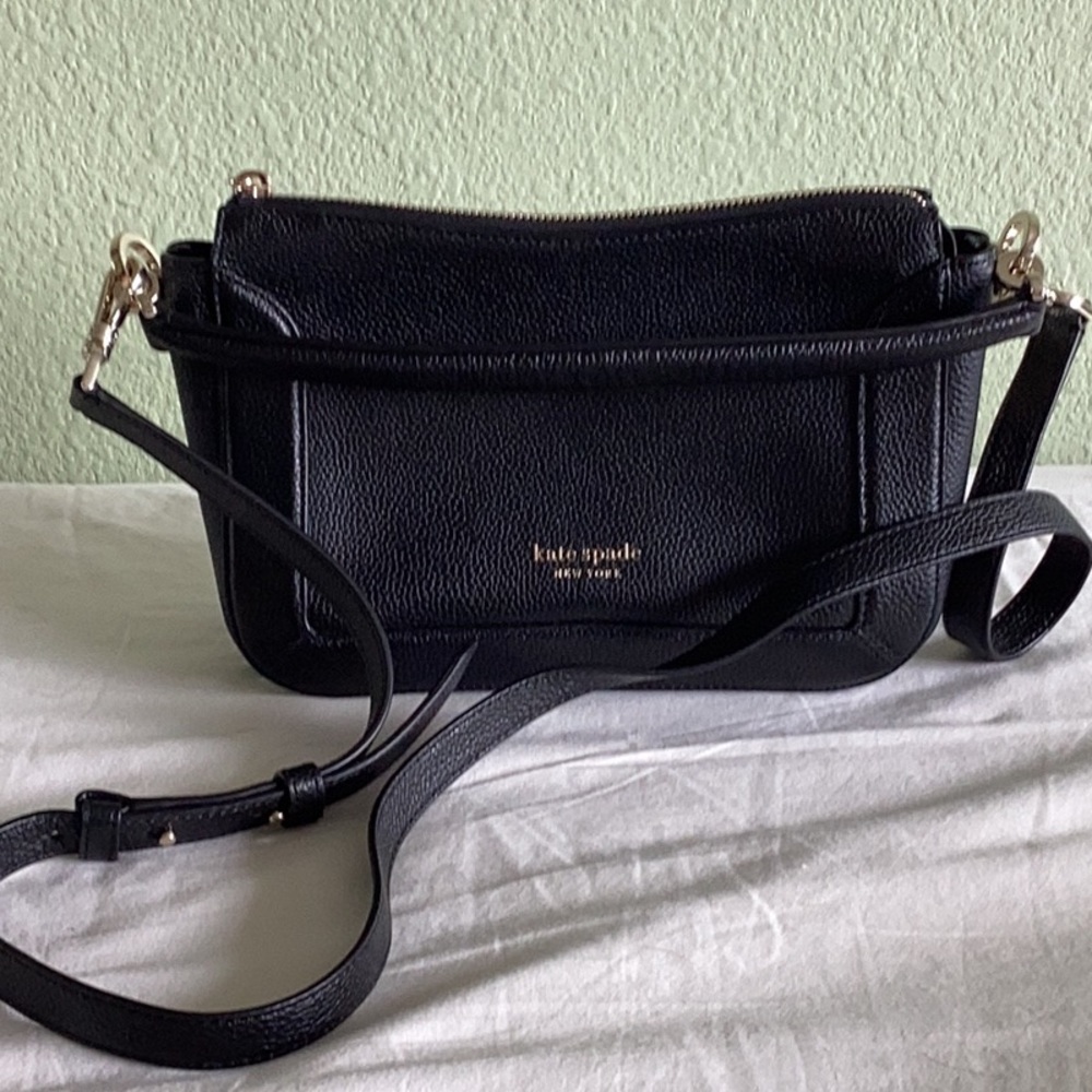 Kate spade small black pebble leather bag